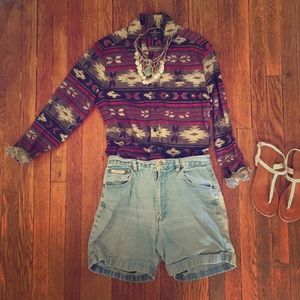 Cute, western-style flannel top